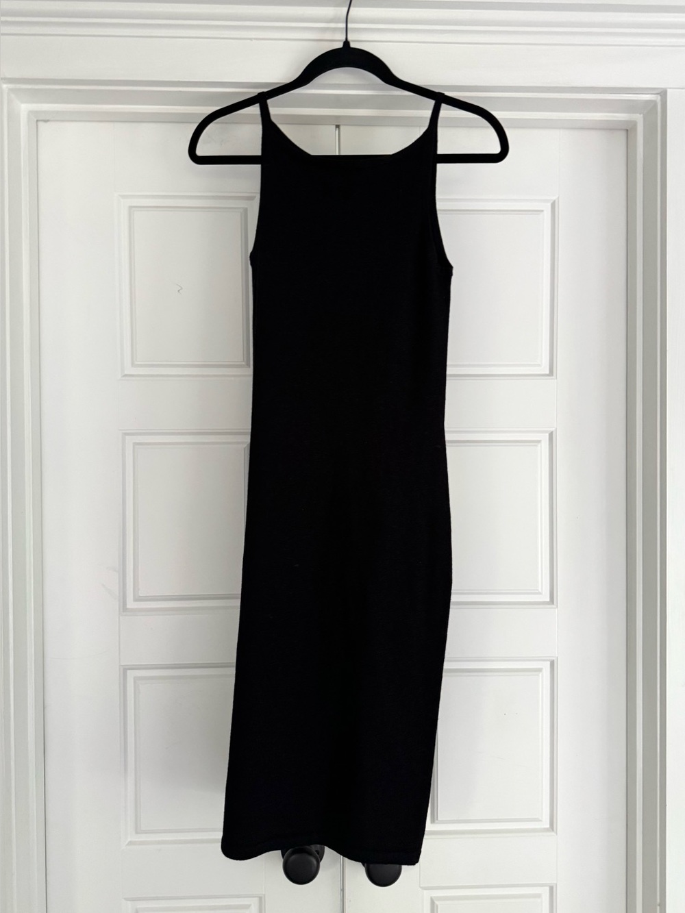 Ralph Lauren Vintage Tartan Tag Black Sparkle Tank Midi Dress, XS